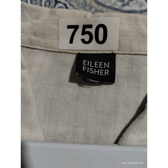 Eileen Fisher Irish Linen Womens size XL Full Zip Jacket Quiet Luxury Old Money - Picture 10 of 11